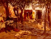 Frederick Arthur Bridgman - An Eastern Courtyard